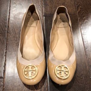 Tory Burch nude flats, size 8